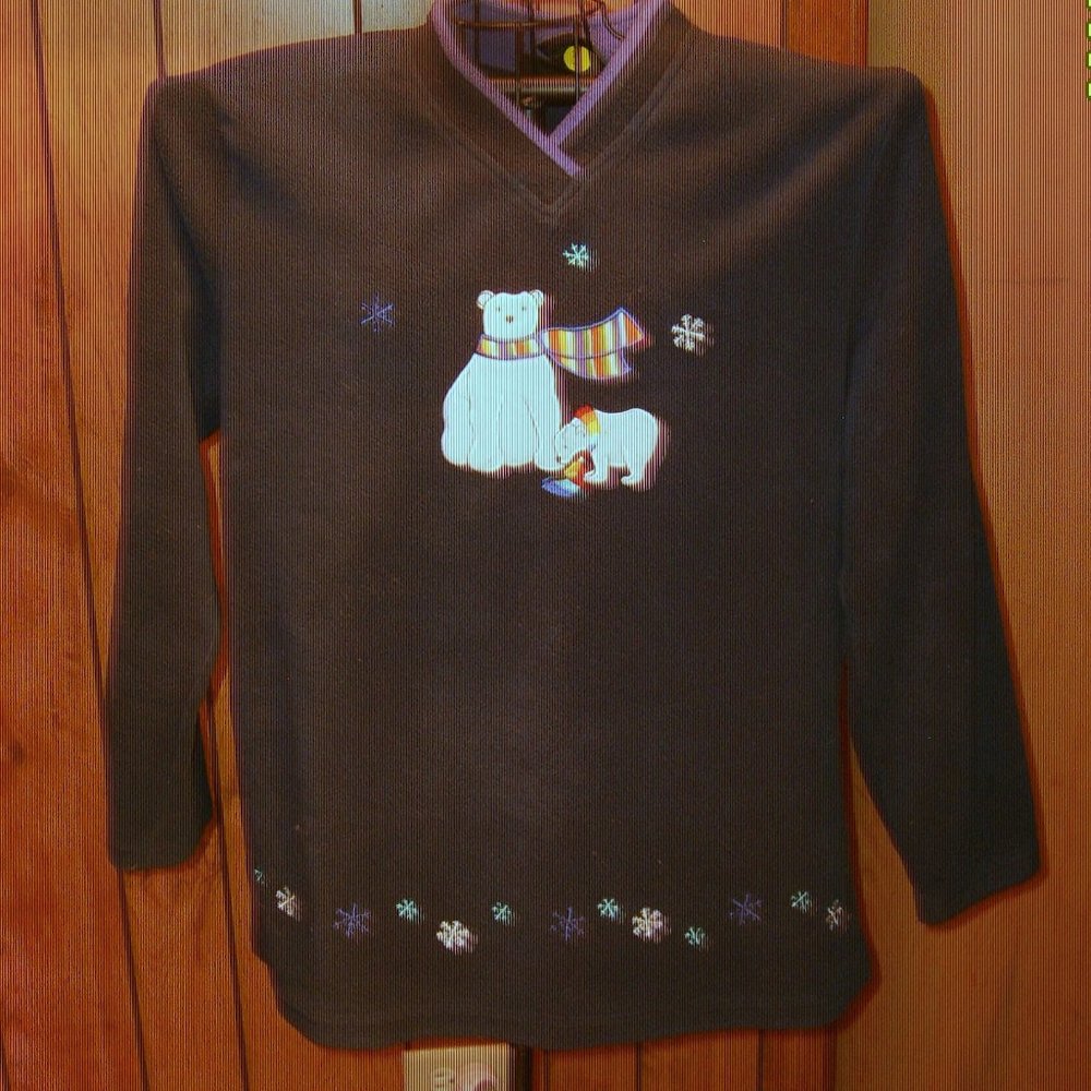 C&B Sport Fleece Pullover Top Size L/G